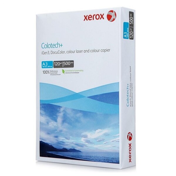 Бумага XEROX Colotech Plus Blue немелованная А3 (297 x 420 мм) 120 г/м2, 500 листов, 003R94652