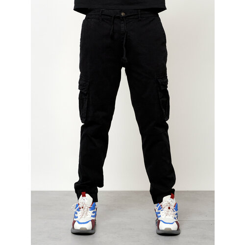 Джинсы карго , размер W30/L30, черный джинсы карго mtforce размер w30 l30 черный