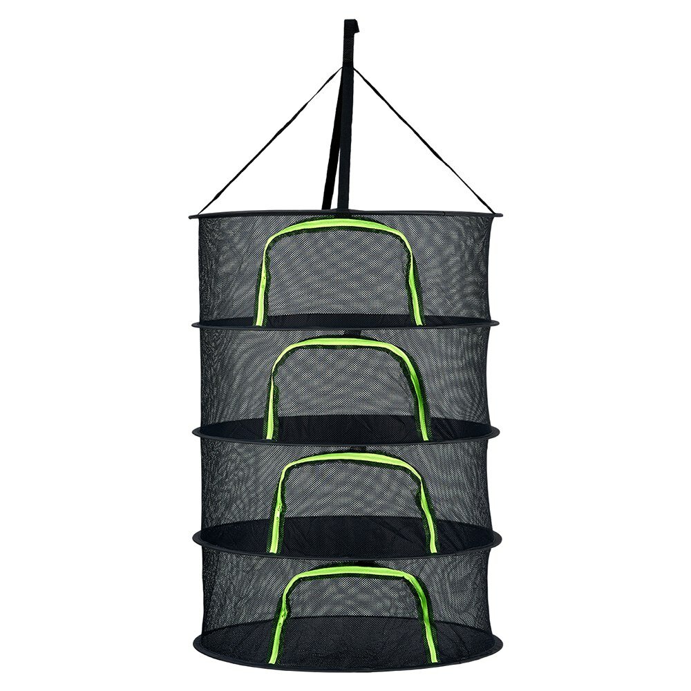 фото Подвесная сетка-сушилка для овощей, зелени, фруктов, универсальная сушилка для вяления рыбы, черная, 8 секции