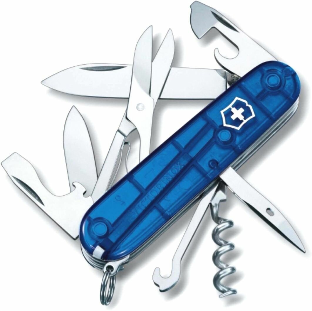 Нож Victorinox 1.3703. T2 Climber полупрозрач. синий