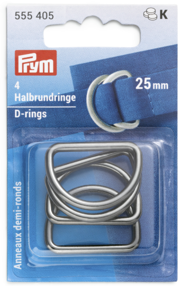 Полукольца 25мм сплав цинка оружейного металла 4шт в упаковке PRYM 555405
