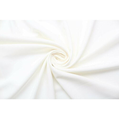 Ткань Дубль креп стрейч костюмный молочного цвета , ш150см, 0,5 м ткань креп костюмный би стрейч серо сиреневого цвета ш130см 0 5 м