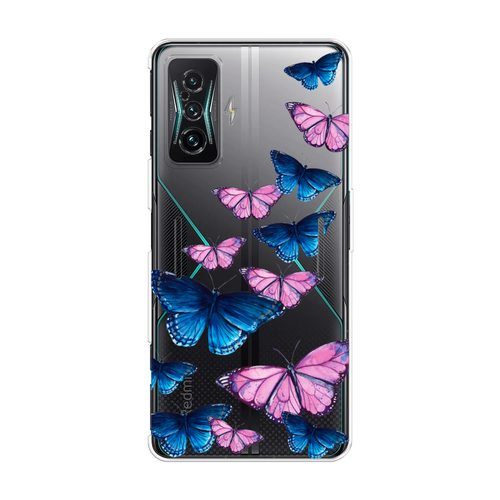 Силиконовый чехол на Xiaomi Redmi K50 GE/Poco F4 GT / Сяоми Редми K50 GE/Поко F4 GT Полет бабочек, прозрачный