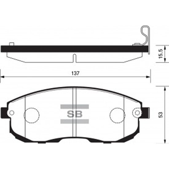 Колодки тормозные передние Sangsin Brake для NISSAN MAXIMA A33 01-02, 4 шт