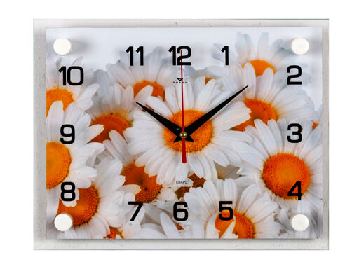 2026-1123 (10) Часы настенные "Ромашковое счастье"