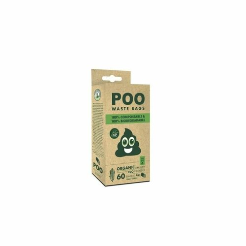 M-PETS Пакеты гигиенические для выгула собак Poo Waste Bags ECO биоразлагаемые, без запаха, 60 шт.