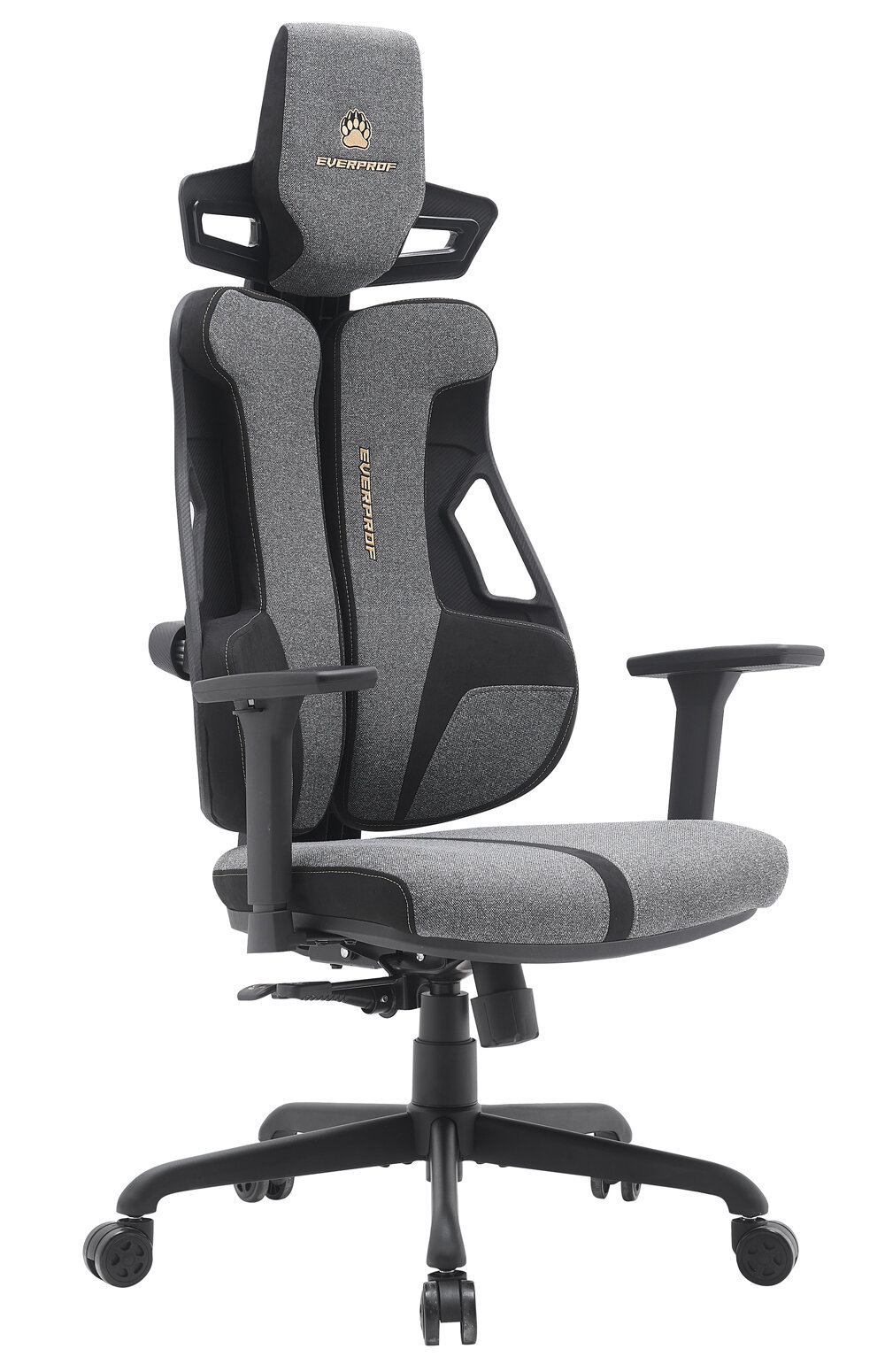 Кресло Everprof Стул для геймера Everprof Serval S Ткань Черно-серый
