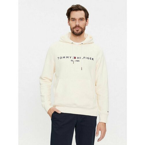 худи tommy jeans by tommy hilfiger tjw linear logo белый Худи TOMMY HILFIGER, размер S [INT], бежевый