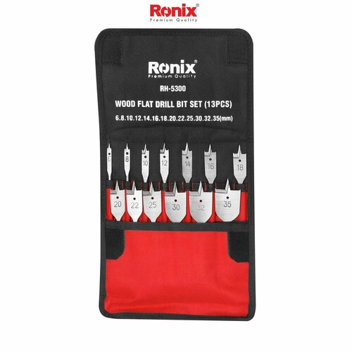 Набор плоских сверл по дереву Ronix RH-5300 (13шт)