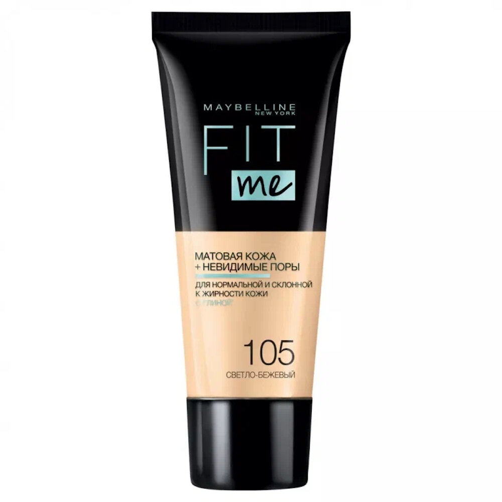 Maybelline New York Fit Me Тональный крем тон 105 Светло-Бежевый