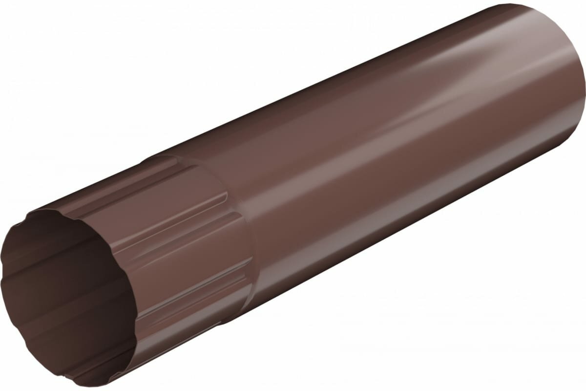 Технониколь Металлическая водосточная система труба d 90 мм 1 м. п коричневый TN617468