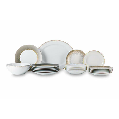 Сервиз столовый Haviland Дыхание золота Золотистый декор на 6 персон 20 предметов, фарфор