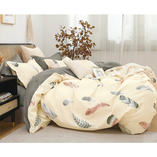 Постельное белье Розовые сны, евро размер с простыней на резинке 160*200, сатин, с наволочками 70х70, СК-414-евро-70-160