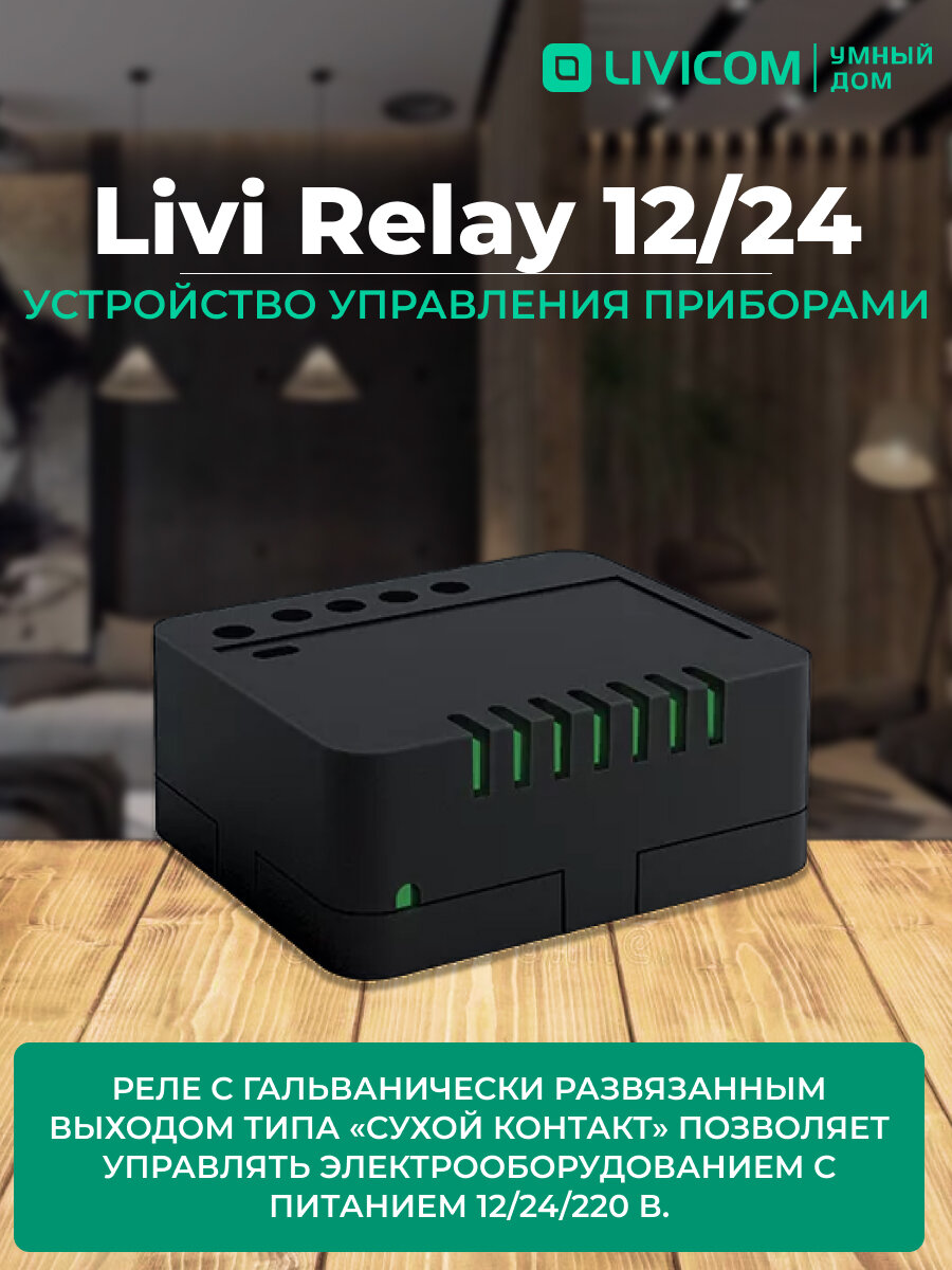 Livi Relay 12/24 Слаботочное реле с гальванически развязанным выходом типа «сухой контакт»