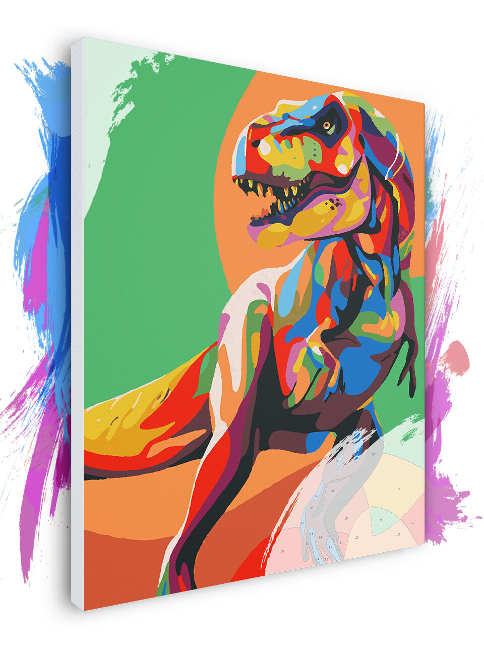 Картина по номерам на холсте Тираннозавр арт, 40 х 50 см