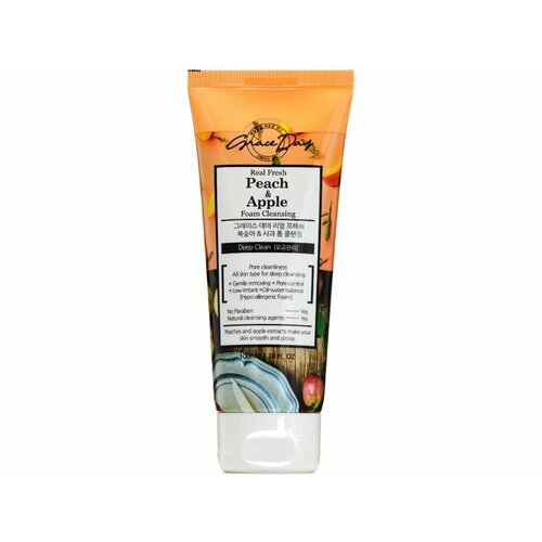 Пенка для лица Grace Day Real Fresh Peach & Apple Foam Cleanser