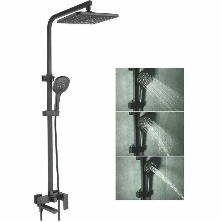 Душевая система Rose (Розе) R2836H, черный