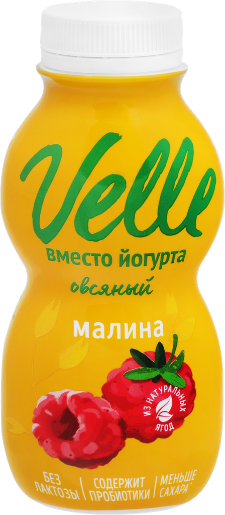 Продукт овсяный ферментированный питьевой VELLE Малина, 230г