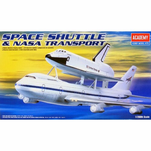 Academy сборная модель 12708 Space Shuttle & Jumbo 747 1:288 2021 puzzle acousto optic space toys space model shuttle space station rocket aviation series
