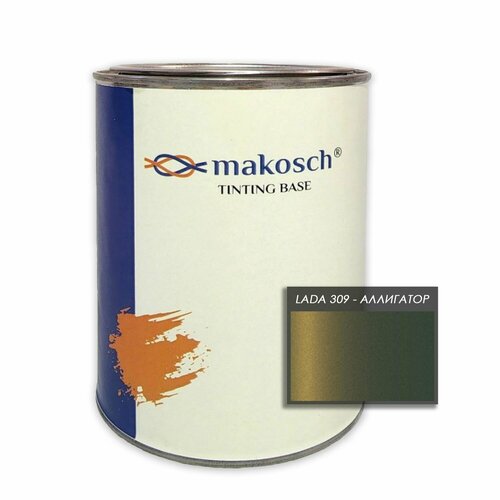 Автоэмаль алкидная Makosch Базовая эмаль Темно-зеленая LADA Granta 309 - Аллигатор 800 мл 3600₽