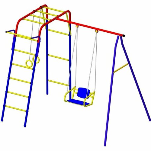 Детский спортивный комплекс Пионер дачный Юла + качели цепные со спинкой