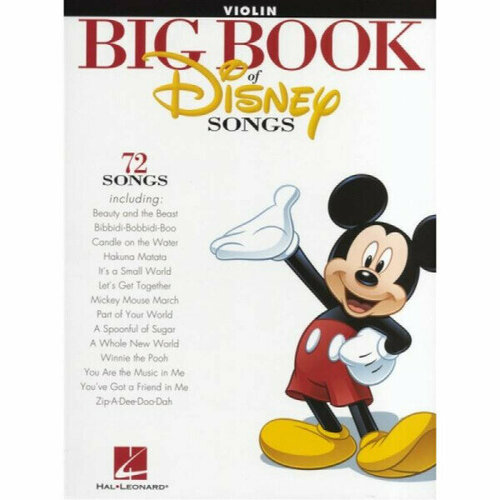 Книга The Big Book of Disney Songs Instrumental Folio Violin BK HL00842620