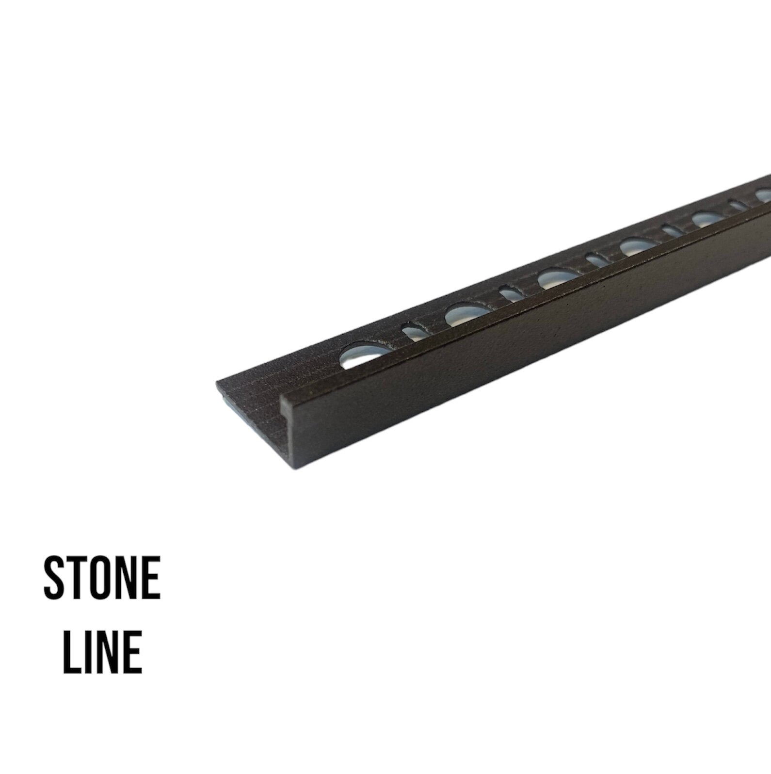 PROTERMINAL STONE LINE - Г-образный профиль эффект камня алюминиевый 10 мм длина 2.7 метра. PTA 10-SL11