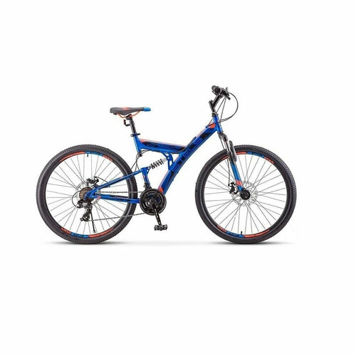 Велосипед Stels Focus колеса 27,5 21ск. синий-неоновый красный
