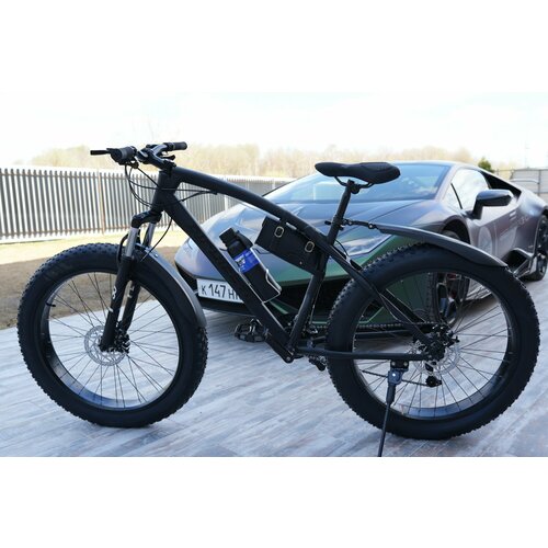 Велосипед фэтбайк Fatbike Richiesto 21s 26 Взрослый Подростковый Спортивный Вездеход Унисекс черный 33100₽