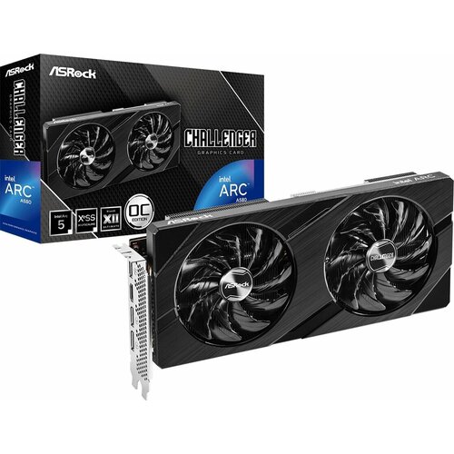 ASROCK Видеокарта Asrock PCI-E 4.0 A580 CL 8GO INTEL ARC A580 8Gb 256bit GDDR6 2000/16000 HDMIx1 DPx3 HDCP Ret A580 CL 8GO