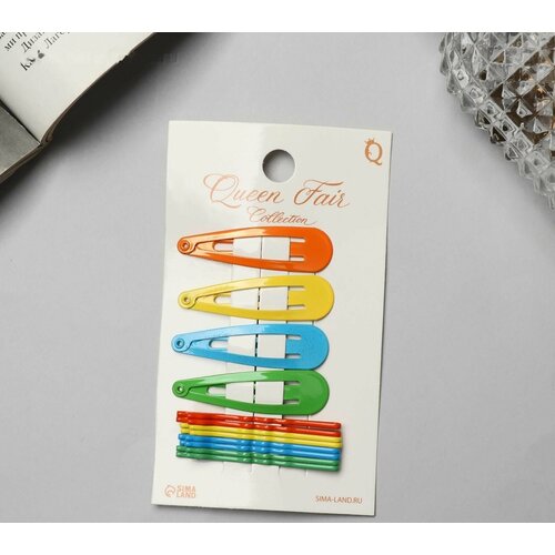 Невидимка для волос Бриджит набор 12 шт 5 см яркий 277₽