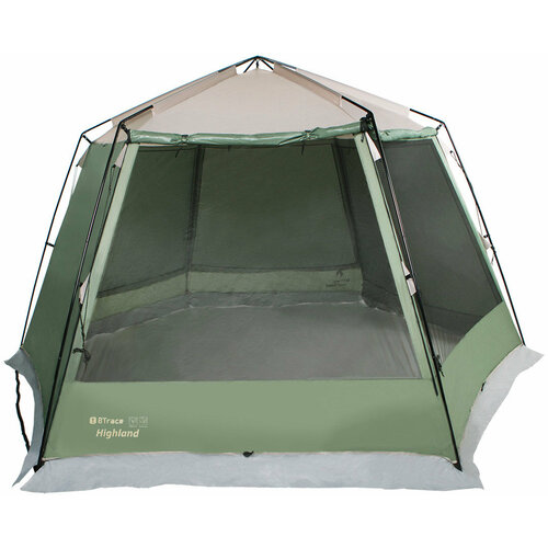 Шатер кемпинговый Btrace Highland (4,3х3,7м) Зеленый/Бежевый шатер кемпинговый btrace rest серый зеленый