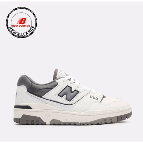 Кроссовки New Balance 550, размер 35 RU, белый, серый