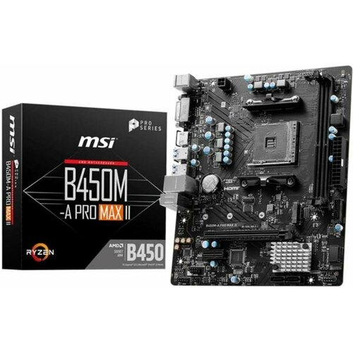 Материнская плата AMD B450 SAM4 MATX B450M-A PRO MAX II MSI 893800₽