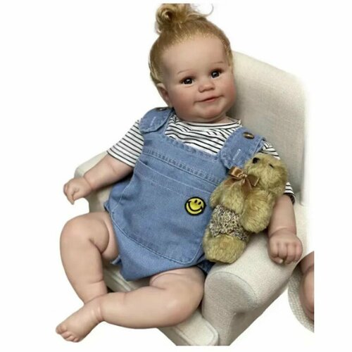 фото Кукла реборн мягконабивная 60см в пакете (fa-161a) npk doll