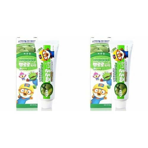 Pororo Зубная паста, для детей от 3 лет, с пониженным содержанием фтора, со вкусом дыни, 90 гр, 2 шт