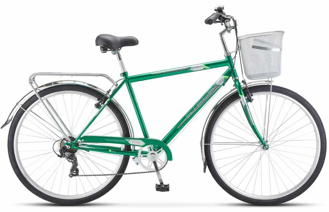 Велосипед STELS NAVIGATOR-350 V 28, колесо 28', рост 20', сезон 2023-2024, зеленый, корз метал