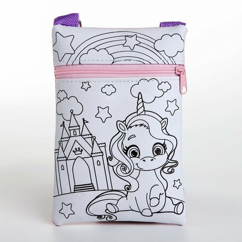 Сумка детская для девочки под раскраску Волшебный мир 16х11см 341₽