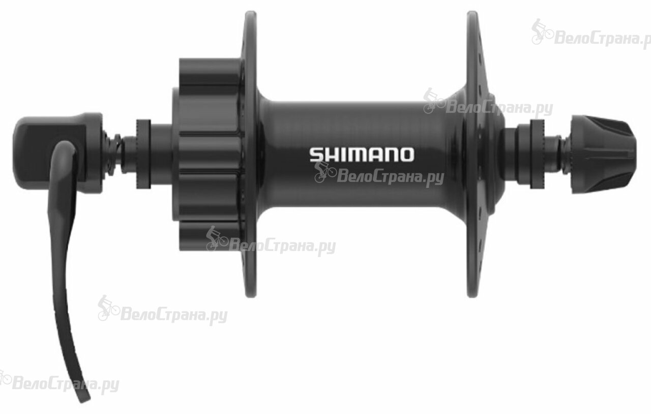 Втулка передняя Shimano TX506, 36 отв, QR, 100 мм, 6 болтов Черный