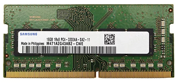 Память DDR4 SODIMM 16Gb, 3200MHz Samsung (M471A2G43CB2-CWE)