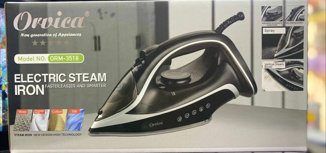 фото Утюг паровой для глажки одежды вертикальный 2400Вт. Черный