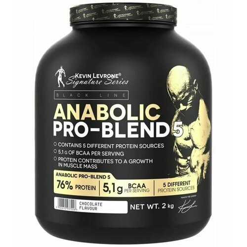 kevin levrone anabolic pro blend 5 2000 гр Мультикомпанентный протеин LEVRONE Anabolic Pro-Blend 5 Малина