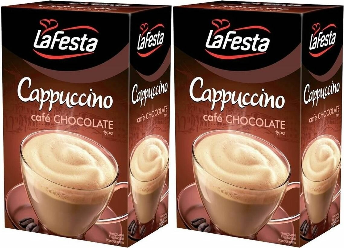 La Festa Кофейный напиток Капучино со вкусом шоколада, 10 пак х 12,5 г, 2 уп