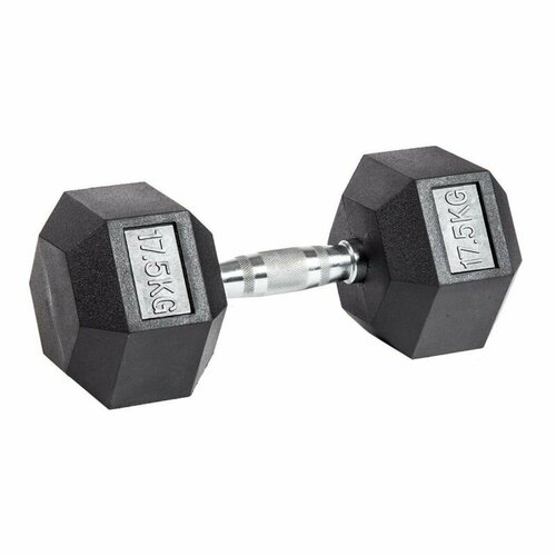 Гантель гексагональная обрезиненная Profi-Fit, 17,5кг гантель profi fit gga 20