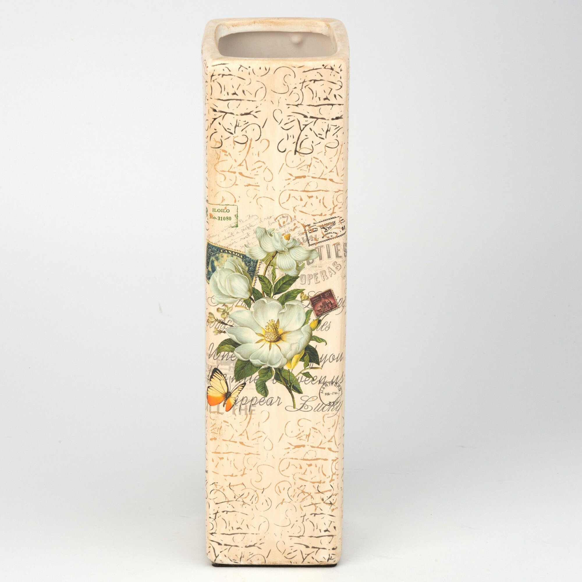 фото Ваза для цветов 30см Камелия, керамика