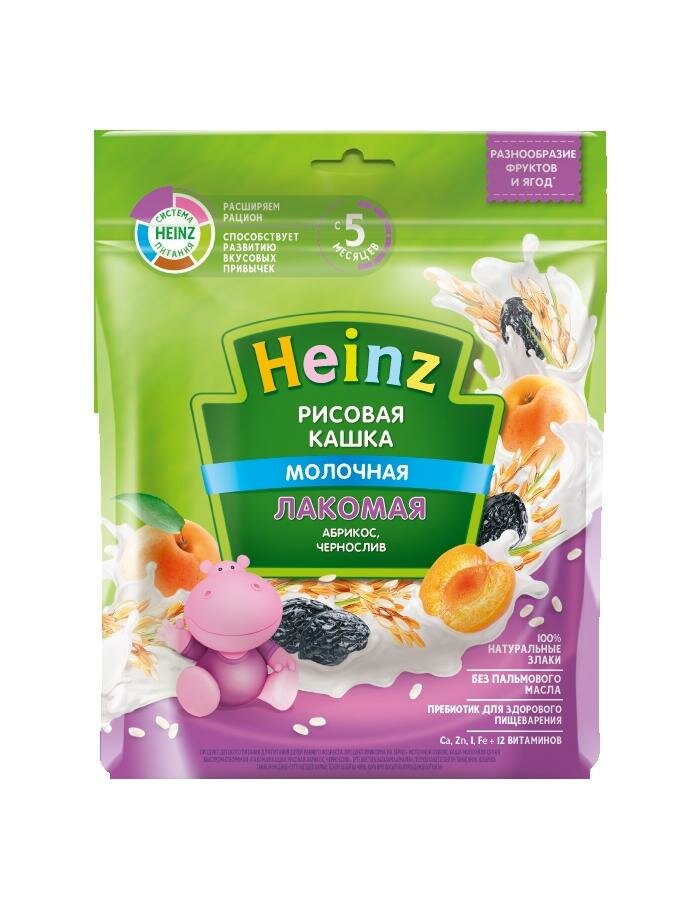 Кашка Heinz Лакомая рисовая: абрикос, чернослив, 170гр - фото №19