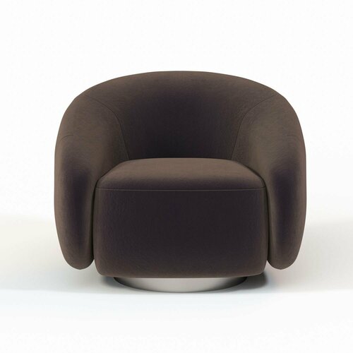 Кресло Kali. Цвет Коричневый/цоколь Silver.