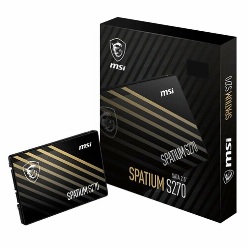 Твердотельный накопитель SSD MSI 960Gb 2.5" SATA [S78-440P130-P83] золотистый, черный