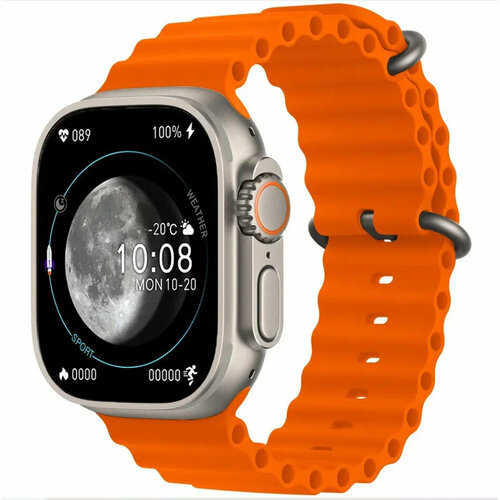 Смарт часы X9 ULTRA MINI iOS Android Bluetooth звонки, 3 ремешка оранжевый смарт часы x9 max bluetooth ios android розовые