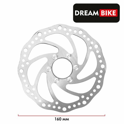 Тормозной диск Dream Bike, с адаптером, 160 мм (1шт.) диск для снятия скотча с адаптером 88x15 мм